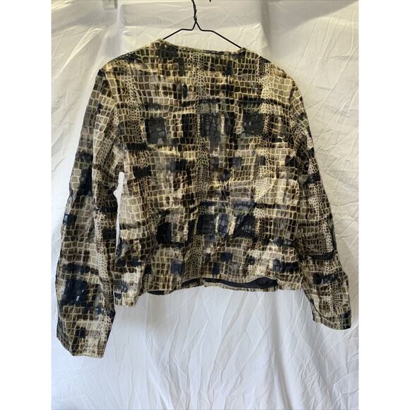 Selene Women's Sport Jacket Long Sleeve Snake Skin Pattern XL Vintage - Picture 2 of 7